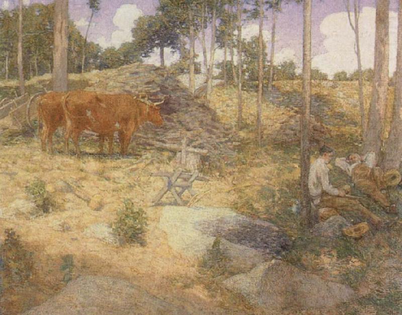 Midday Rest in New England, julian alden weir